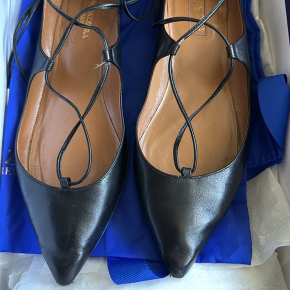 Authentic AQUAZZURA Christy pointed toe Flat. Size 37. - Picture 3 of 9